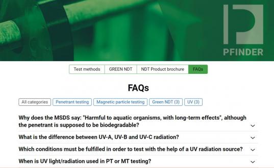 PFINDER launches knowledge base: NDT FAQs available